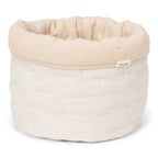 Little Dutch cos de depozitare mediu din bumbac organic 30x25 Pure Soft Beige Stripe