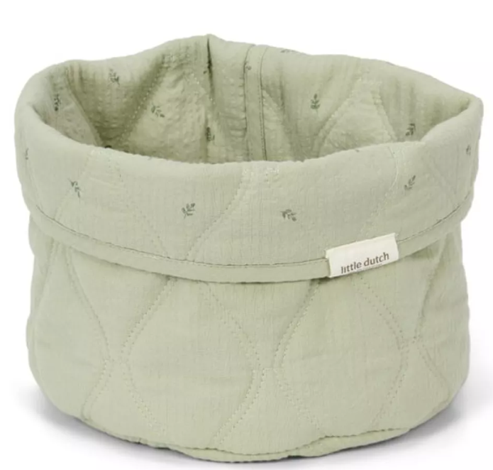 Little Dutch cos de depozitare rotund matlasat pentru comoda de infasat Pure Sage Imagine principală a produsului