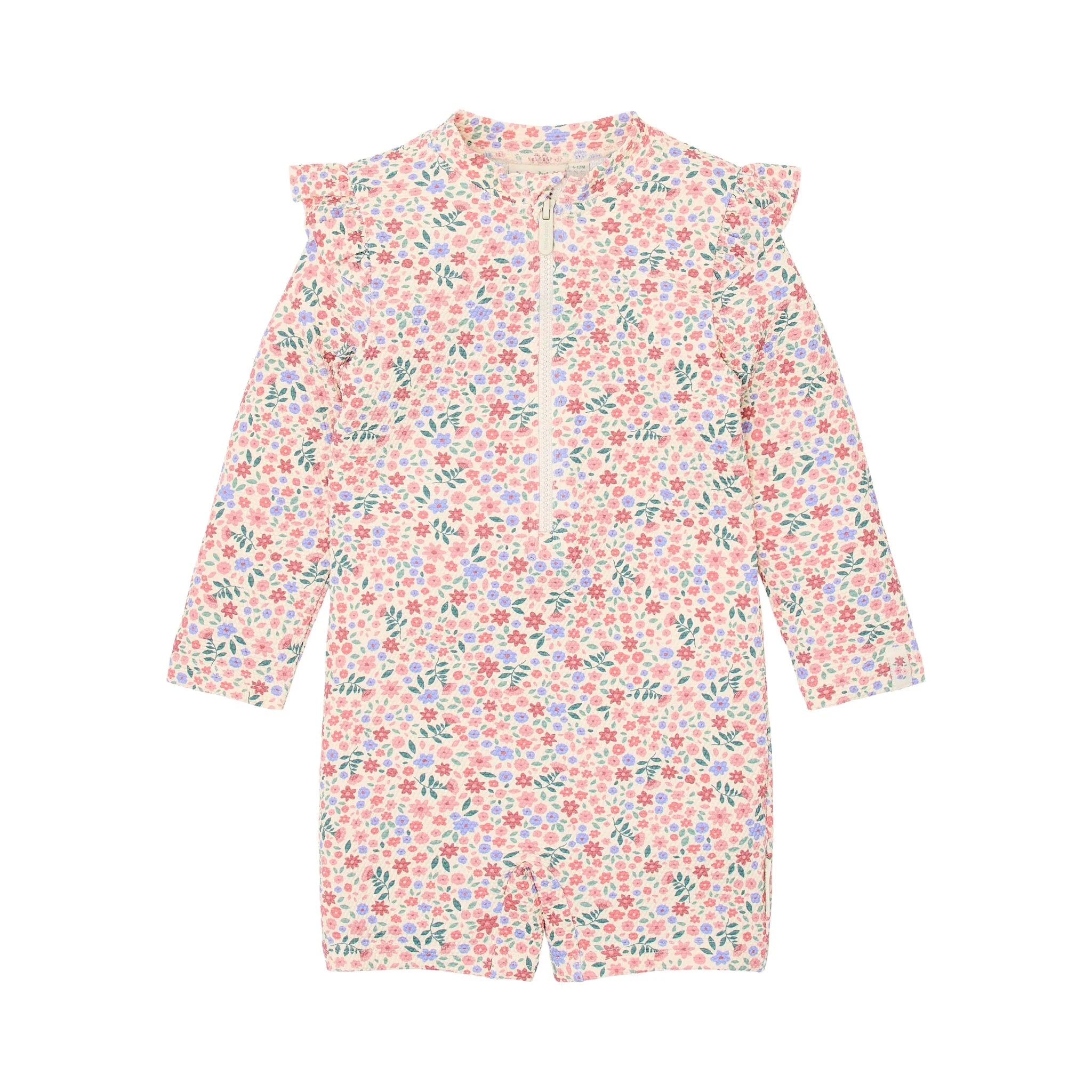 Little Dutch costum de baie intreg cu maneca lunga UV40+ Dreamy Flowerfield Imagine principală a produsului