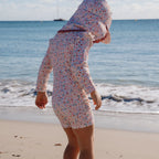 Little Dutch costum de baie intreg cu maneca lunga UV40+ Dreamy Flowerfield