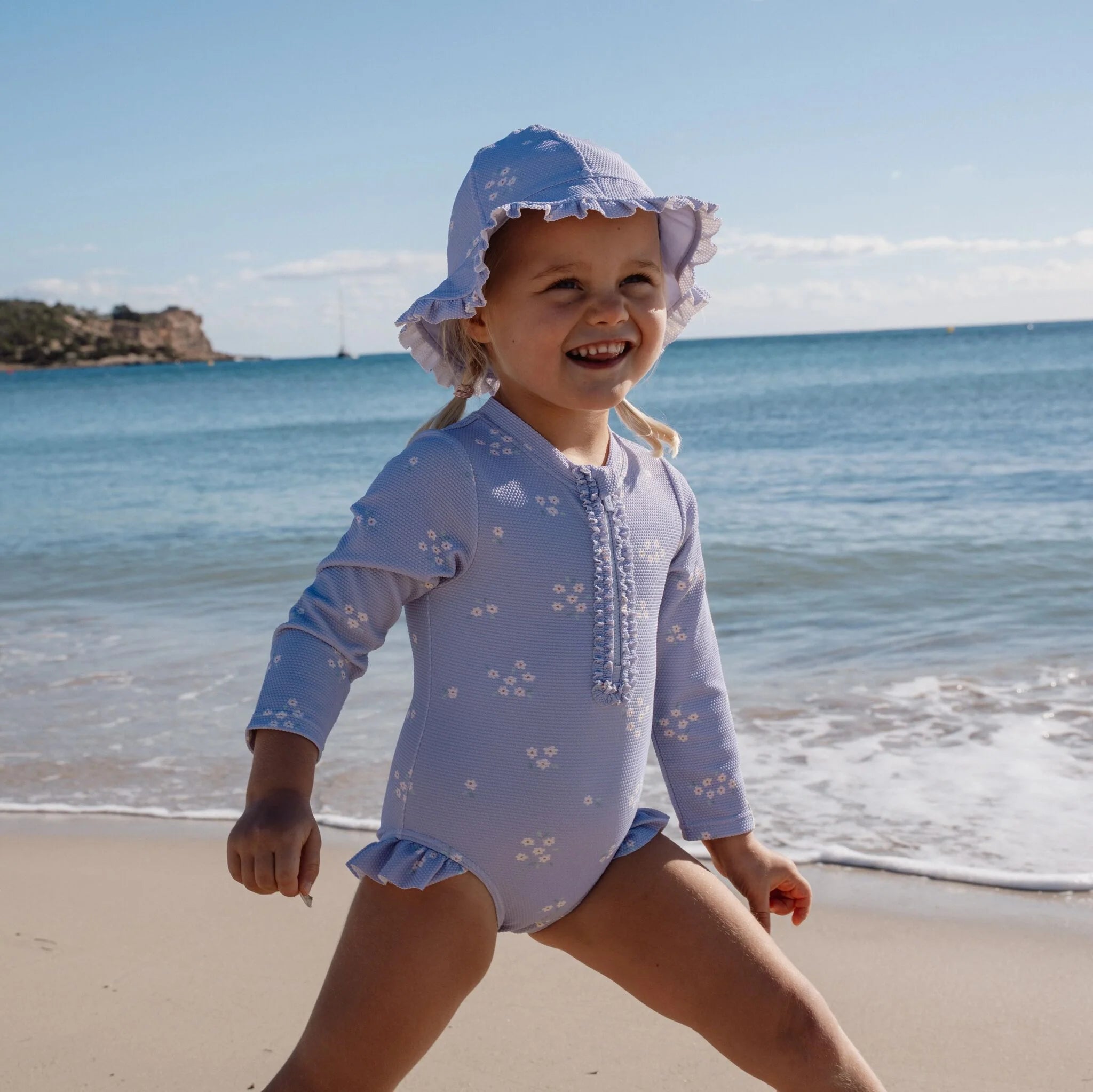 Little Dutch costum de baie intreg cu maneca lunga UV40+ Dreamy Lavender