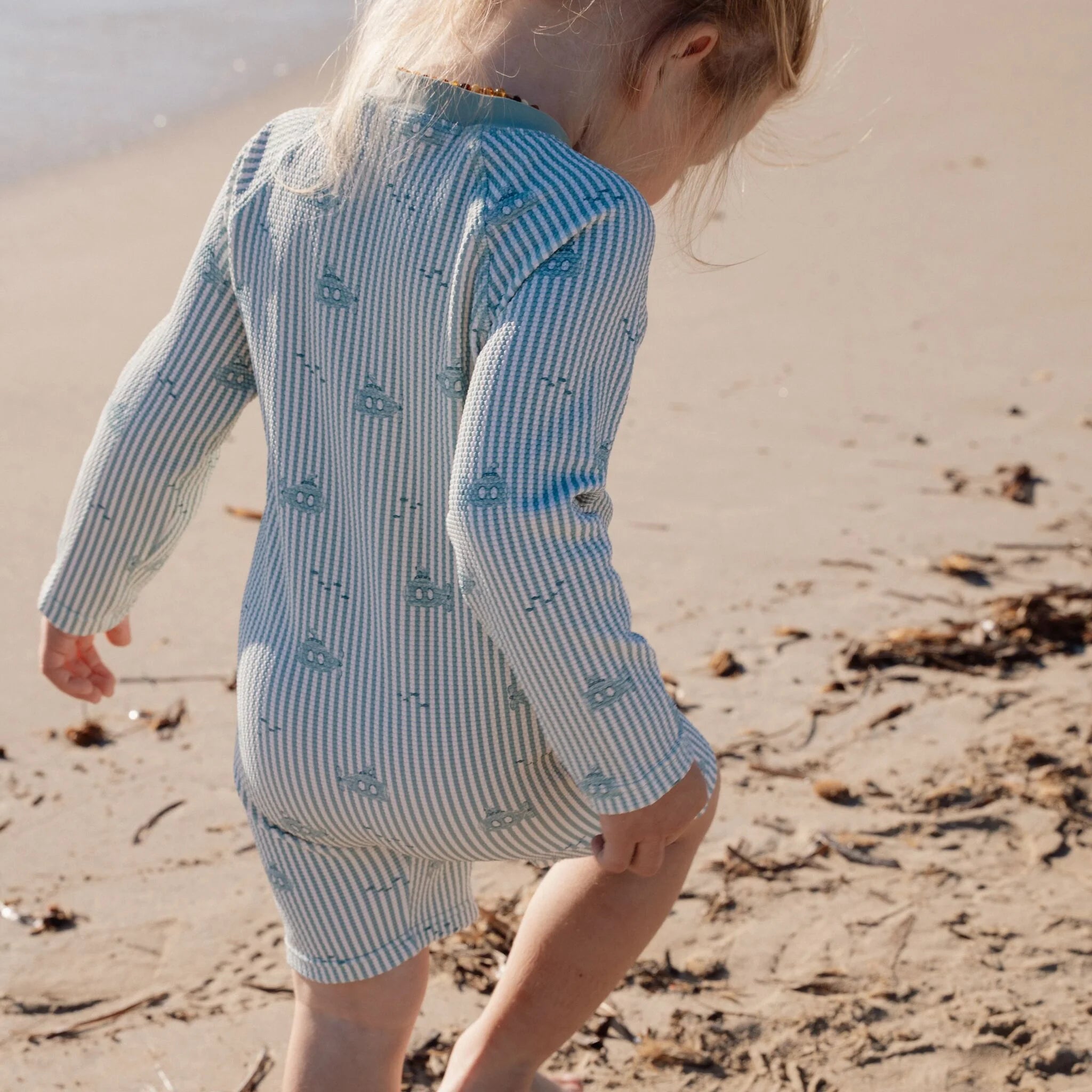 Little Dutch costum de baie intreg cu maneca lunga UV40+ Ocean Adventure
