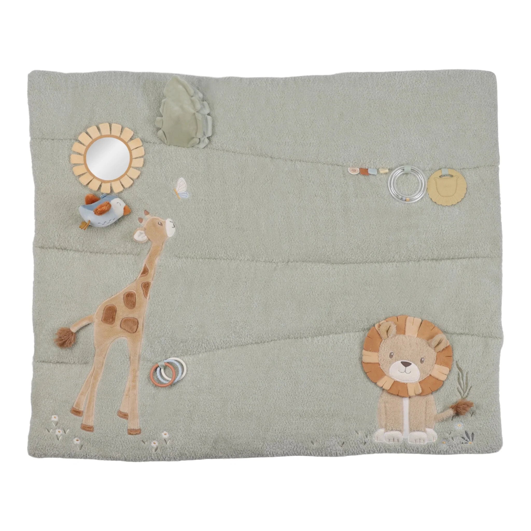 Little Dutch covor de joaca 75x95 cm salteluta cu activitati 0m+ Safari Friends