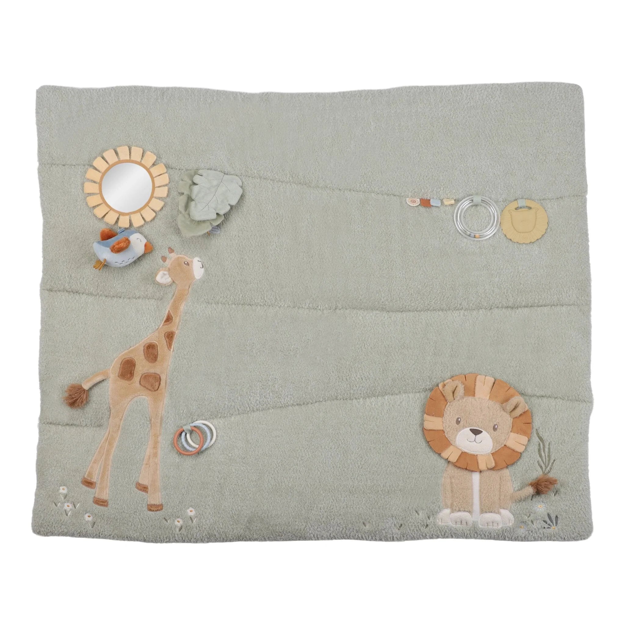 Little Dutch covor de joaca 75x95 cm salteluta cu activitati 0m+ Safari Friends