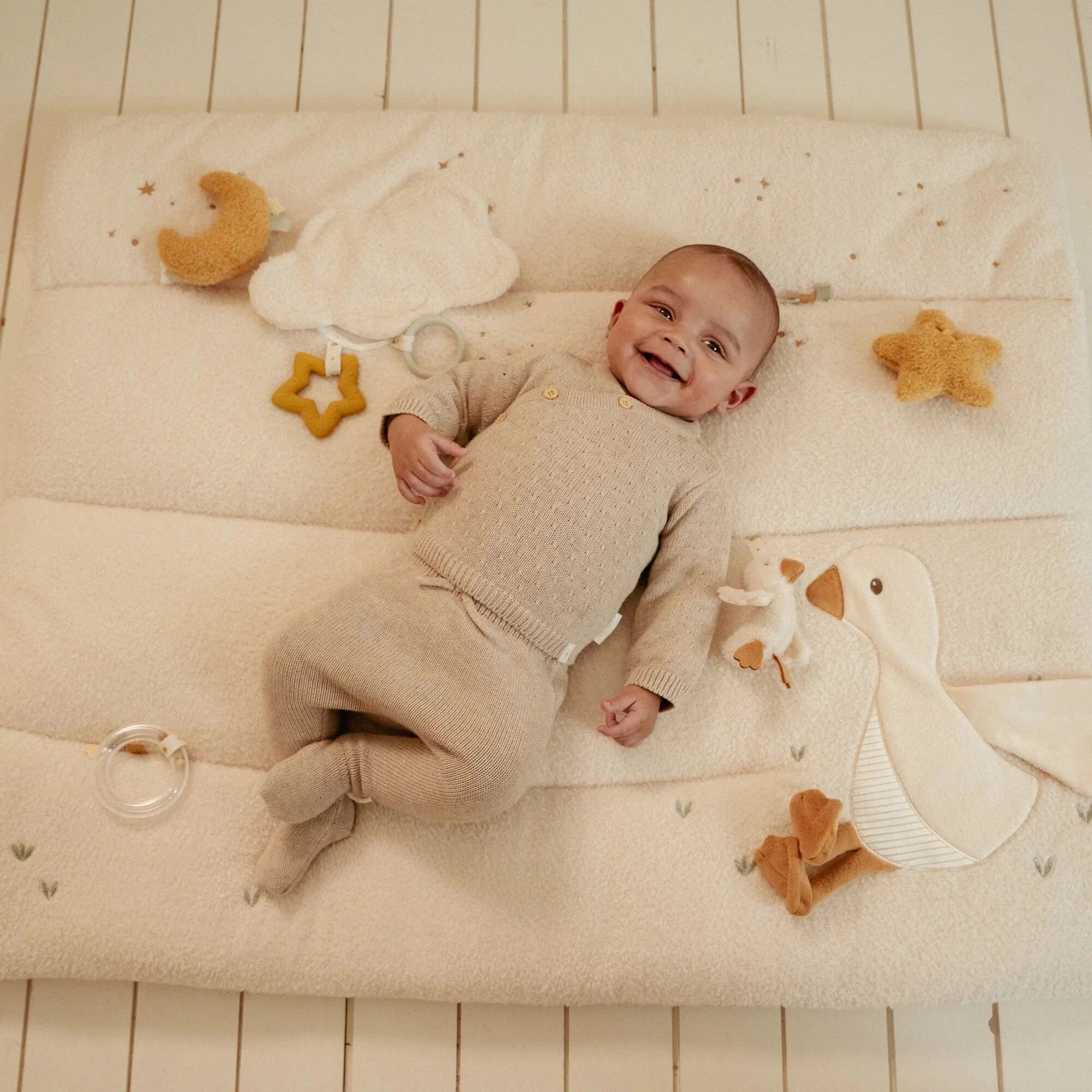 Little Dutch covor de joaca cu activitati senzoriale 0m+ Newborn Naturals