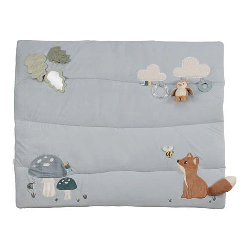 Little Dutch covor de joaca cu activitati senzoriale 80x100 cm 0m+ Forest Friends Blue