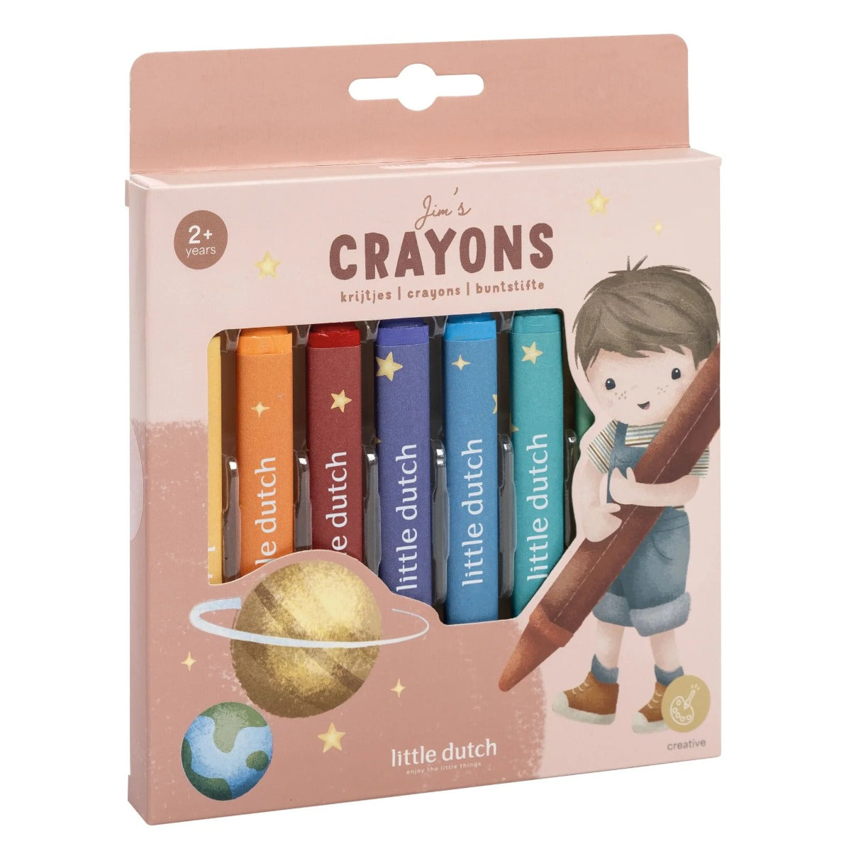 Little Dutch creioane cerate set de 8 bucati 2 ani+ Multicolored Rosa