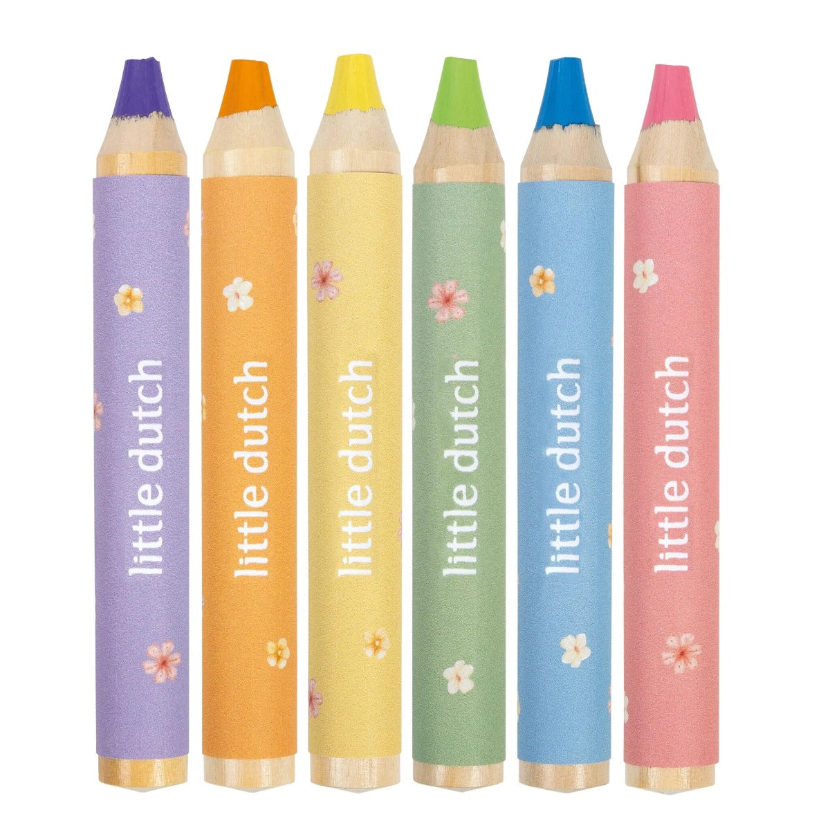 Little Dutch creioane colorate set de 6 bucati 2 ani+ Multicolored Rosa