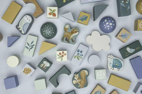 Little Dutch cuburi de constructie din lemn FSC 2 ani+ Forest Friends