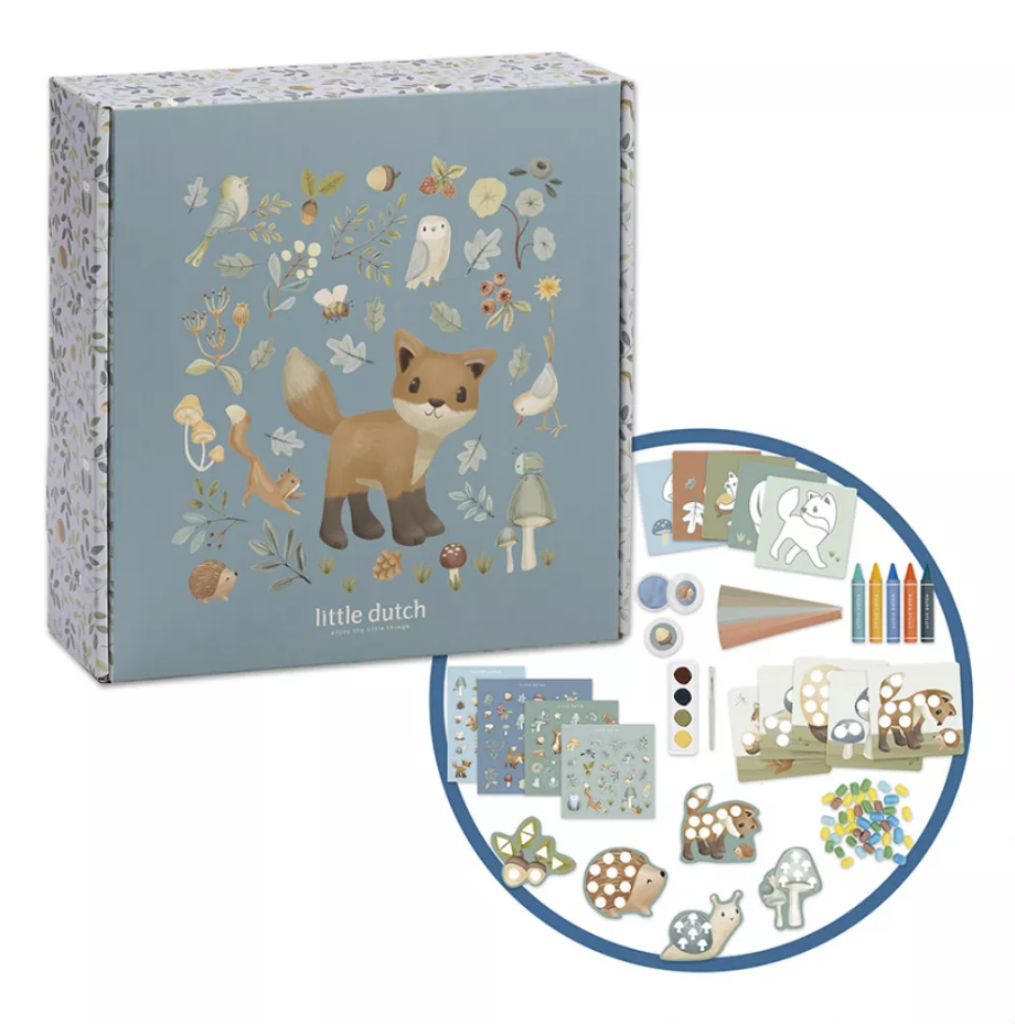Little Dutch cutie cu activitati creative 3 ani+ Forest Friends