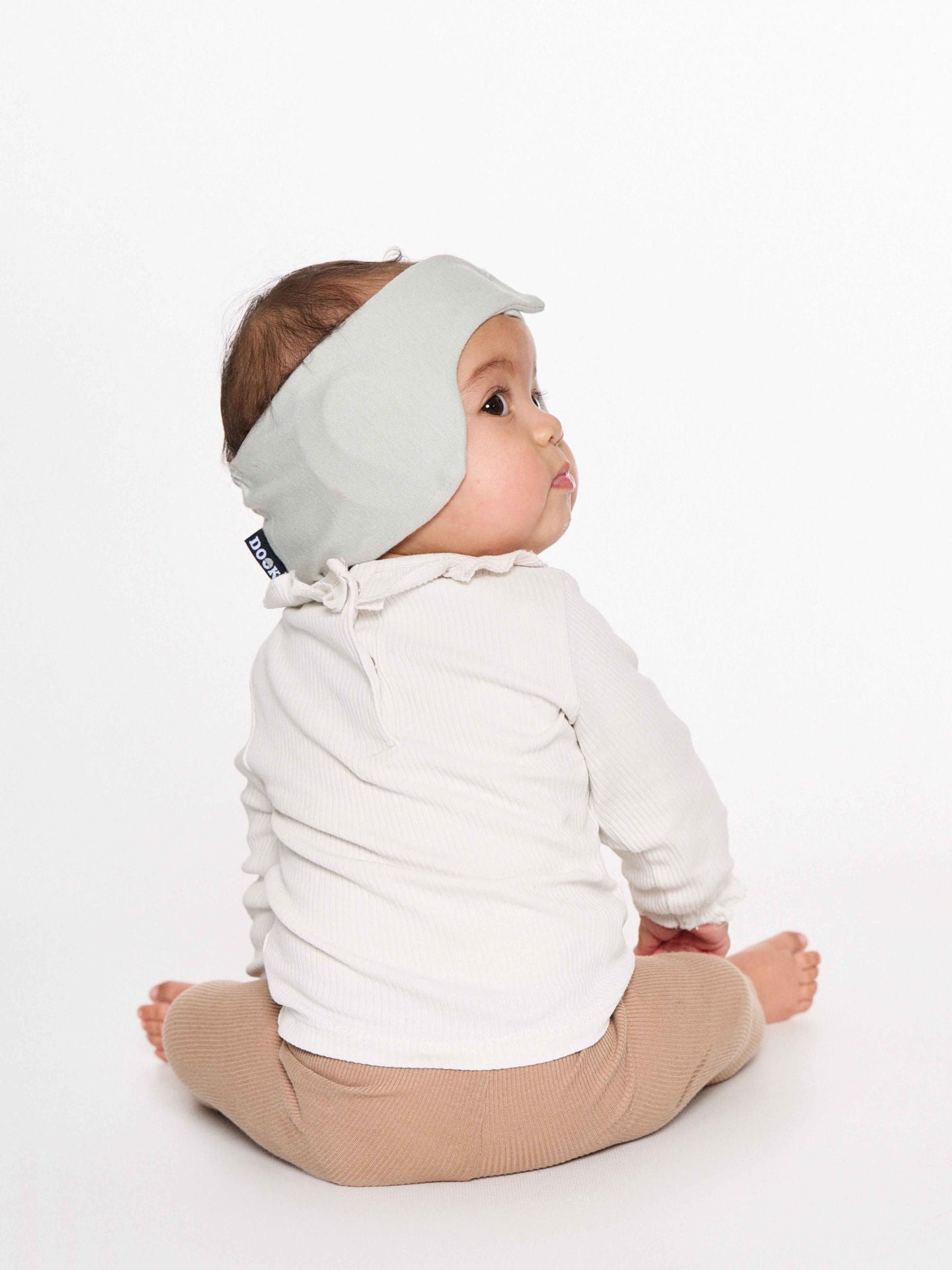 Little Dutch Dooky banderola cu protectie auditiva 0-6 luni Gri