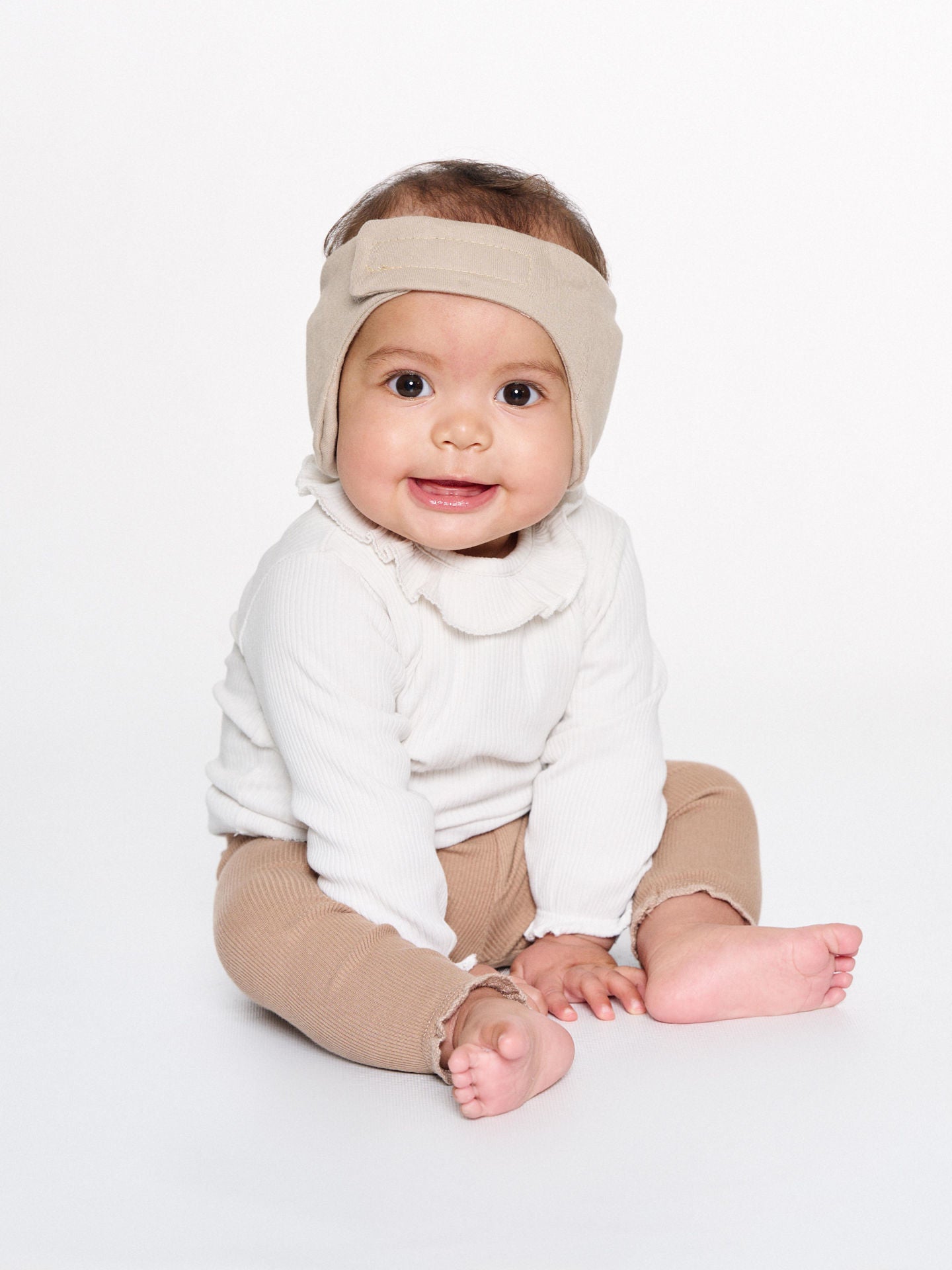 Little Dutch Dooky banderola cu protectie auditiva 0-6 luni Bej