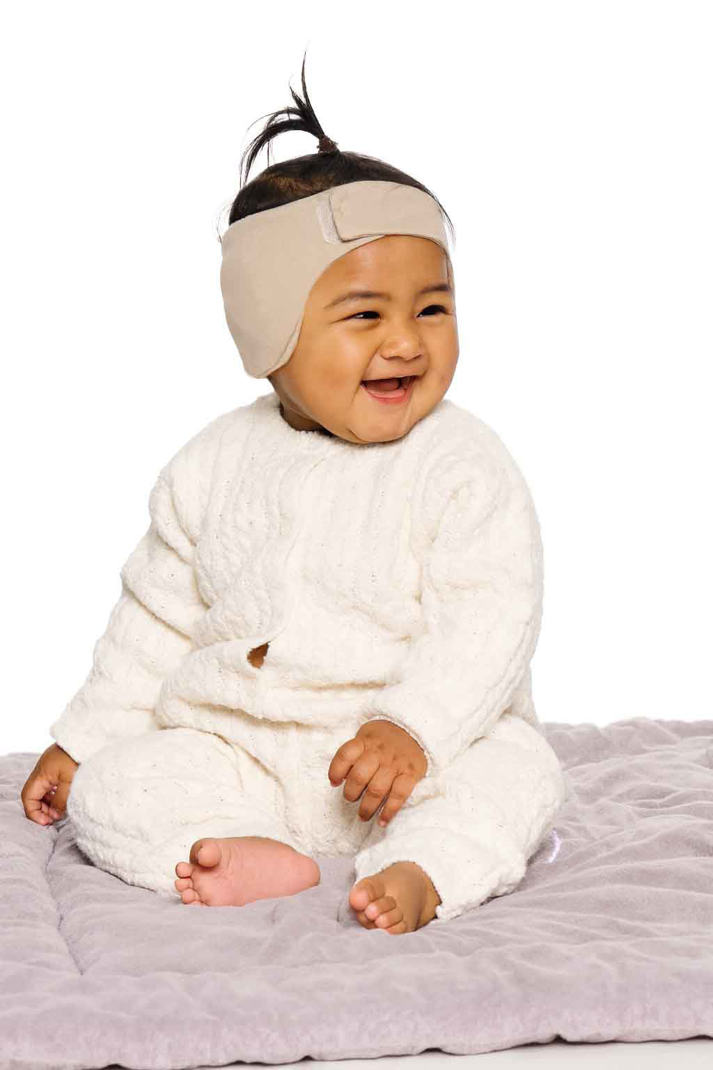 Little Dutch Dooky banderola cu protectie auditiva 6-12 luni Bej