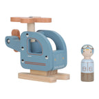 Little Dutch elicopter din lemn SFC cu pilot 18m+ Blue