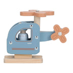 Little Dutch elicopter din lemn SFC cu pilot 18m+ Blue
