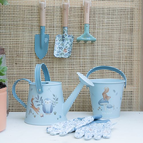 Little Dutch galeata pentru gradinarit 3 ani+ Forest Friends Blue
