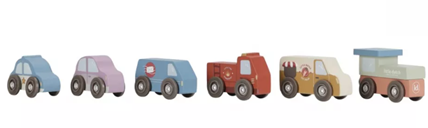 Little Dutch garaj stivuibil cu masinute utilitare incluse 18m+ Multicolored