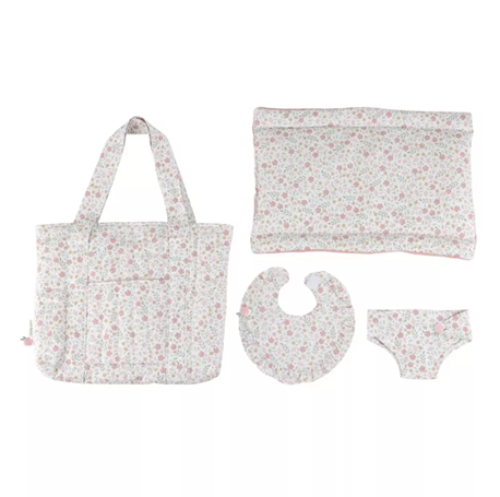 Little Dutch genata de maternitate cu accesorii pentru papusi 3 ani+ Soft Flowers