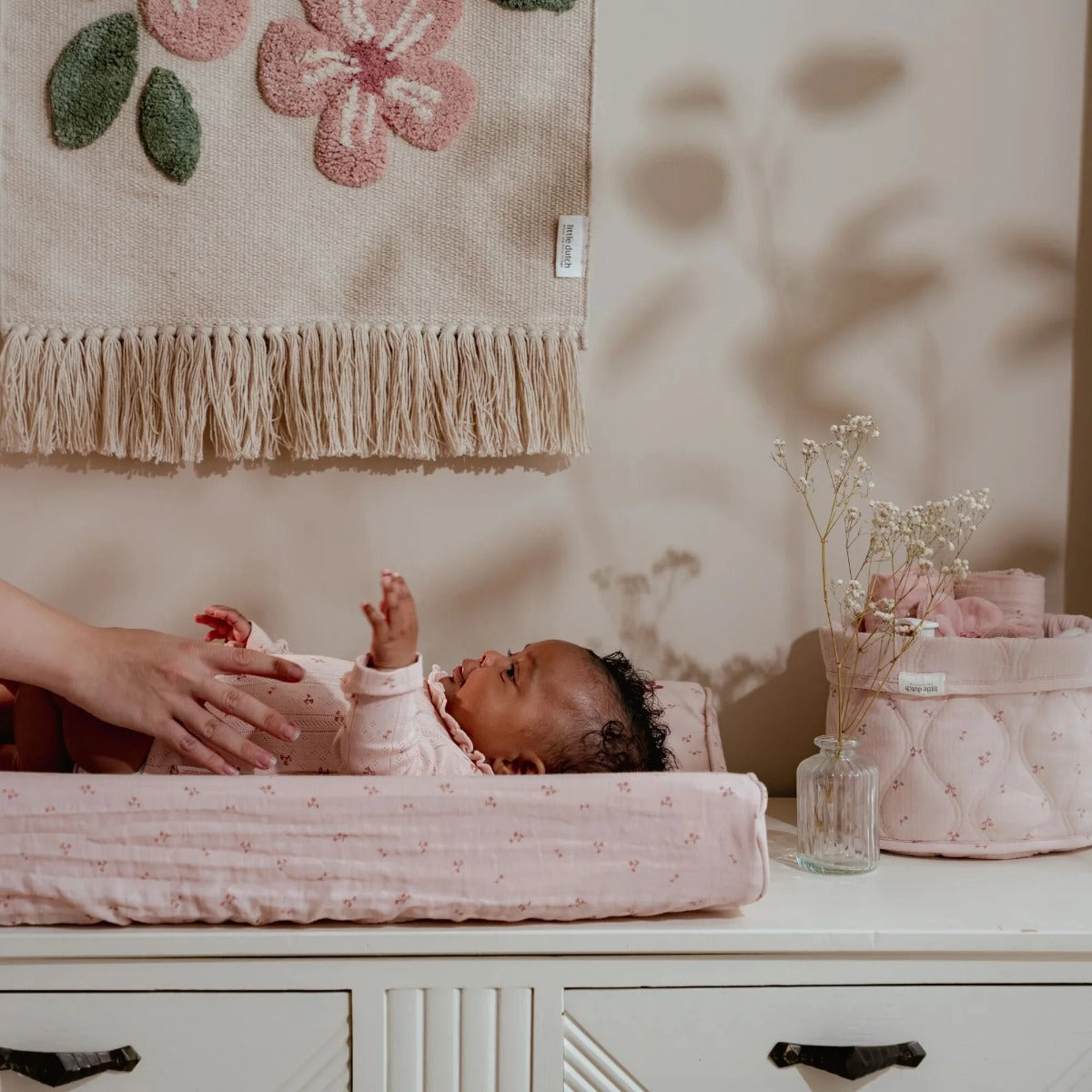 Little Dutch husa saltea de infasat BBC 50x70 cm 0m+ Pure Blossom Pink