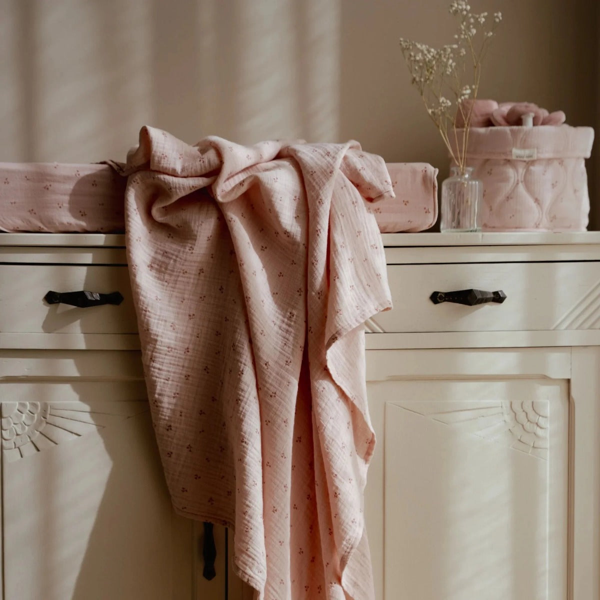 Little Dutch husa saltea de infasat BBC 50x70 cm 0m+ Pure Blossom Pink