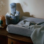 Little Dutch husa saltea de infasat BBC 50x70 cm 0m+ Pure Denim Blue