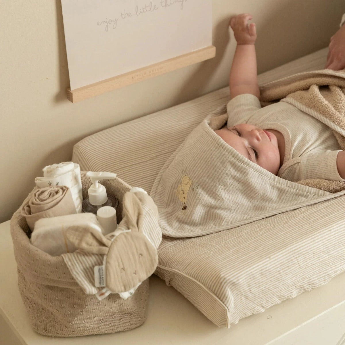 Little Dutch husa saltea de infasat BBC 50x70 cm 0m+ Pure Soft Beige