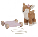 Little Dutch jucarie din lemn FSc cu roti si snur pentru tras 18m+ Fairy Garden Caprioara