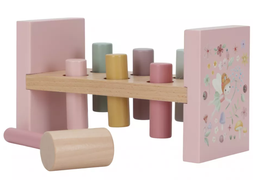 Little Dutch jucarie din lemn FSC cu cilindru si ciocan 12m+ Fairy Garden Imagine secundară a produsului
