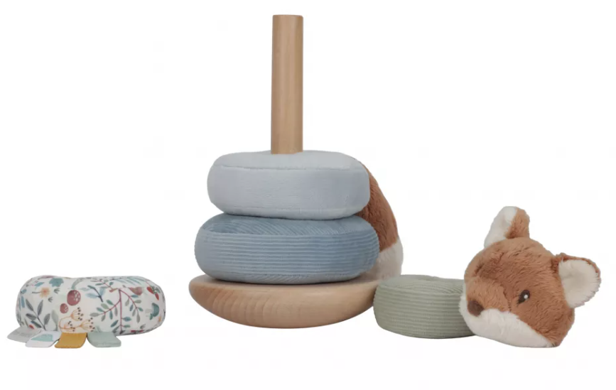 Little Dutch jucarie din lemn FSC si textil pentru stivuire 12m+ Forest Friends