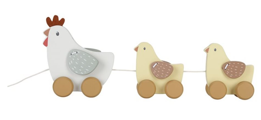 Little Dutch jucarie din lemn FSC cu roti si snur pentru tras 18m+ Little Fram
