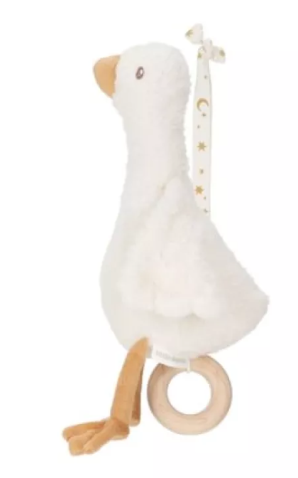 Little Dutch jucarie muzicala 0m+ Newborn Naturals Little Goose Imagine principală a produsului