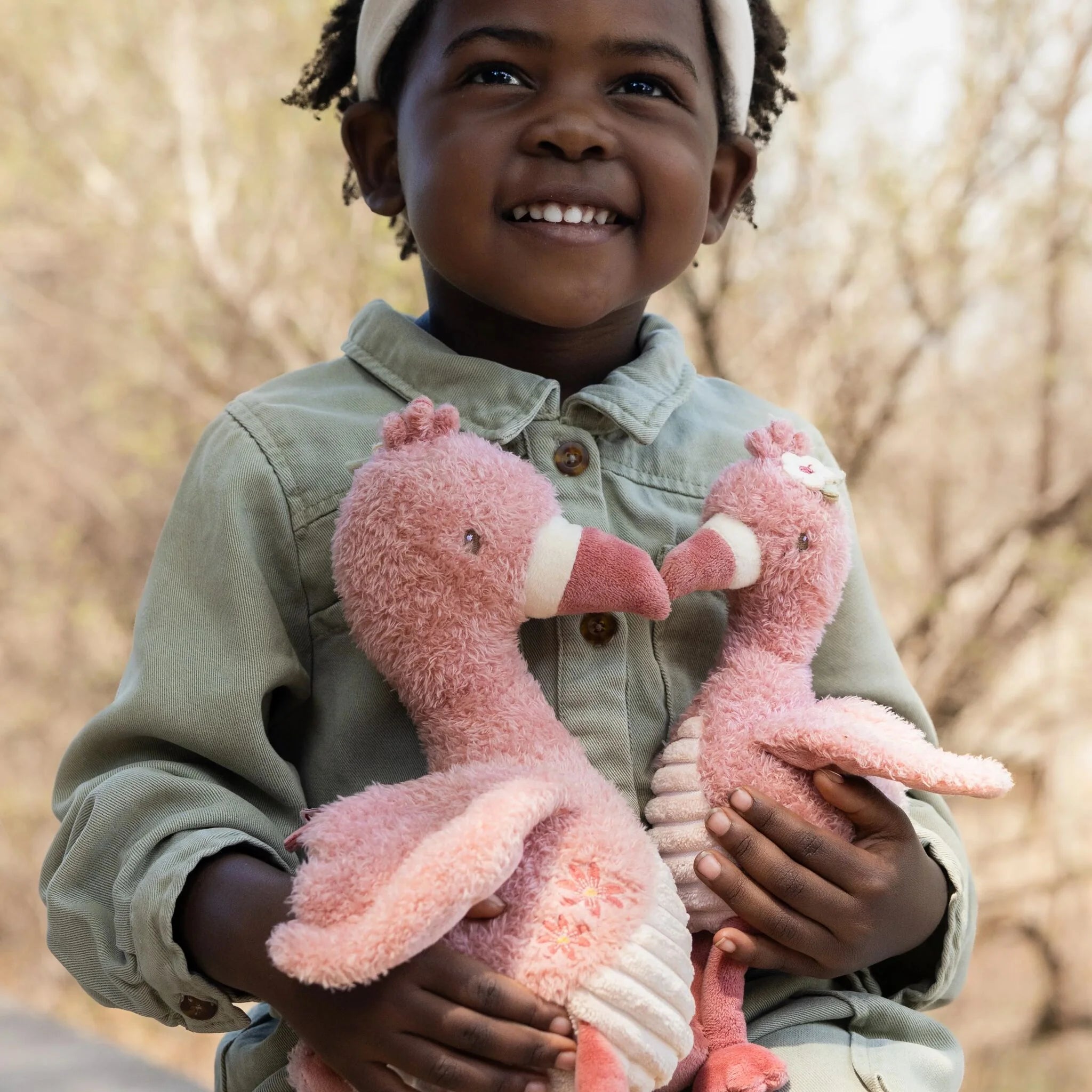 Little Dutch jucarie plus 35 cm 0m+ Safari Friends Flamingo