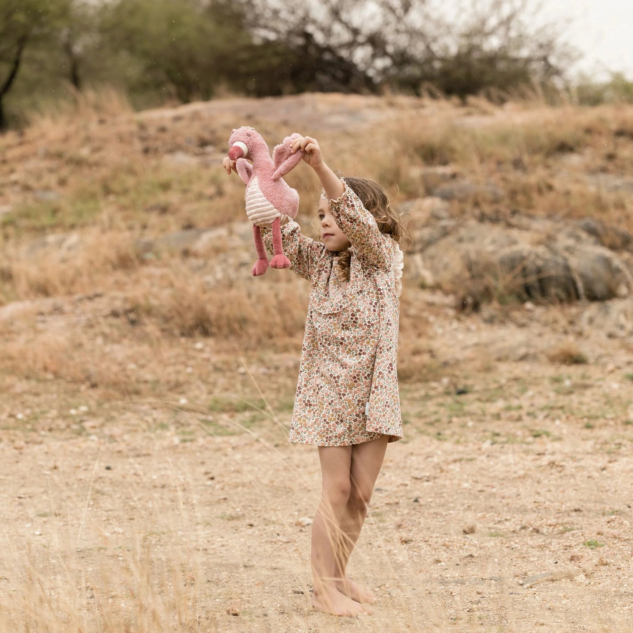 Little Dutch jucarie plus 35 cm 0m+ Safari Friends Flamingo