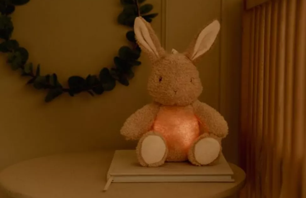 Little Dutch jucarie plus cu sunete albe si lumina de veghe Newborn Naturals 0m+ Bunny