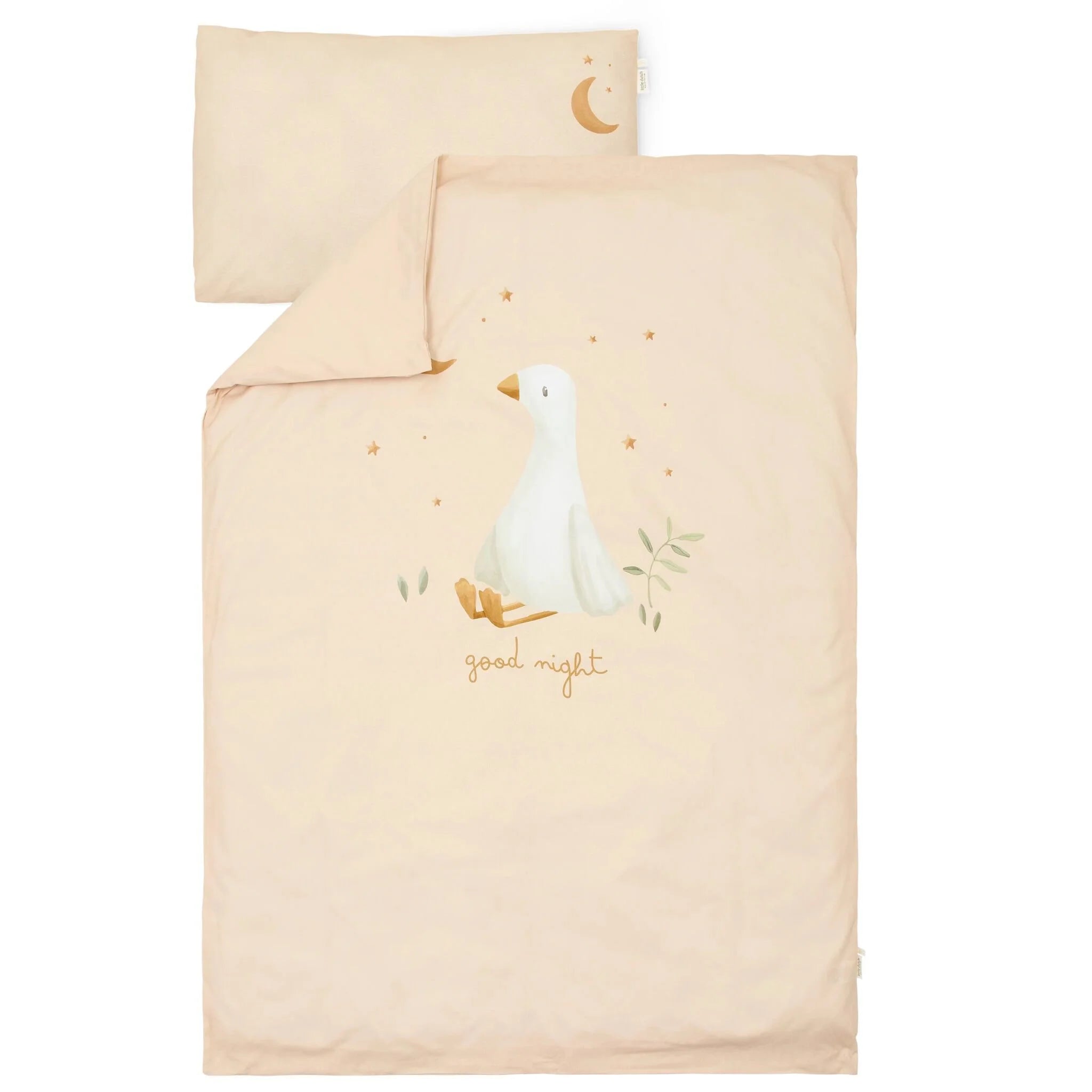 Little Dutch lenjerie pat din bumbac organic 140x110 cm 0m+ Newborn Naturals - Little Goose Imagine principală a produsului