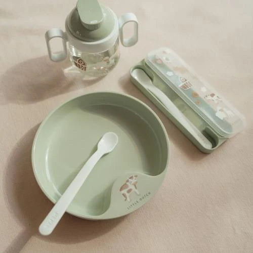 Little Dutch lingurita pentru bebelusi set de 2 bucati 4 m+ Little Farm Green