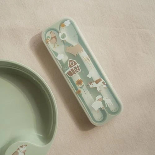 Little Dutch lingurita pentru bebelusi set de 2 bucati 4 m+ Little Farm Green