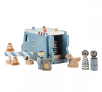 Little Dutch masina din lemn FSC cu accesorii Masina de politie 2 ani+ Blue