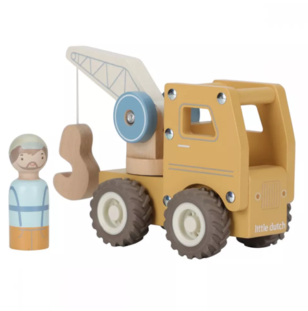 Little Dutch masinuta din lemn FSC 18m+ Macara Imagine principală a produsului