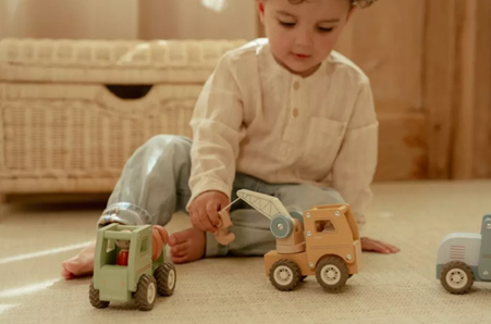 Little Dutch masinuta din lemn FSC 18m+ Macara