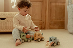Little Dutch masinuta din lemn FSC 18m+ Macara