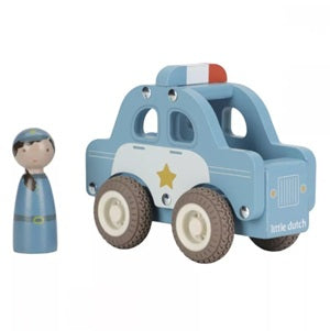 Little Dutch masinuta din lemn FSC 18m+ Politie Imagine principală a produsului