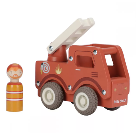 Little Dutch masinuta din lemn FSC 18m+ Pompieri Imagine principală a produsului