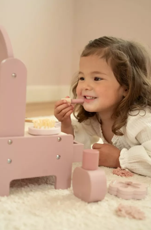 Little Dutch masuta de toaleta cu accesorii pentru joc de rol 3 ani+ Pink