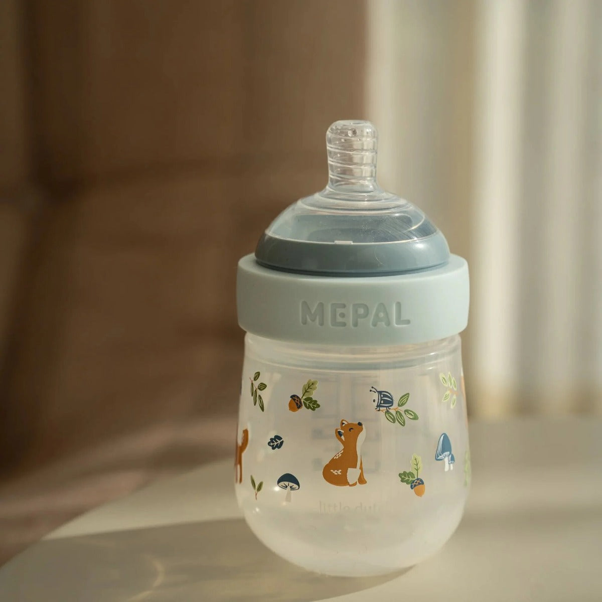 Little Dutch Mepal biberon 165 ml cu tetina silicon 0m+ Forest Friends