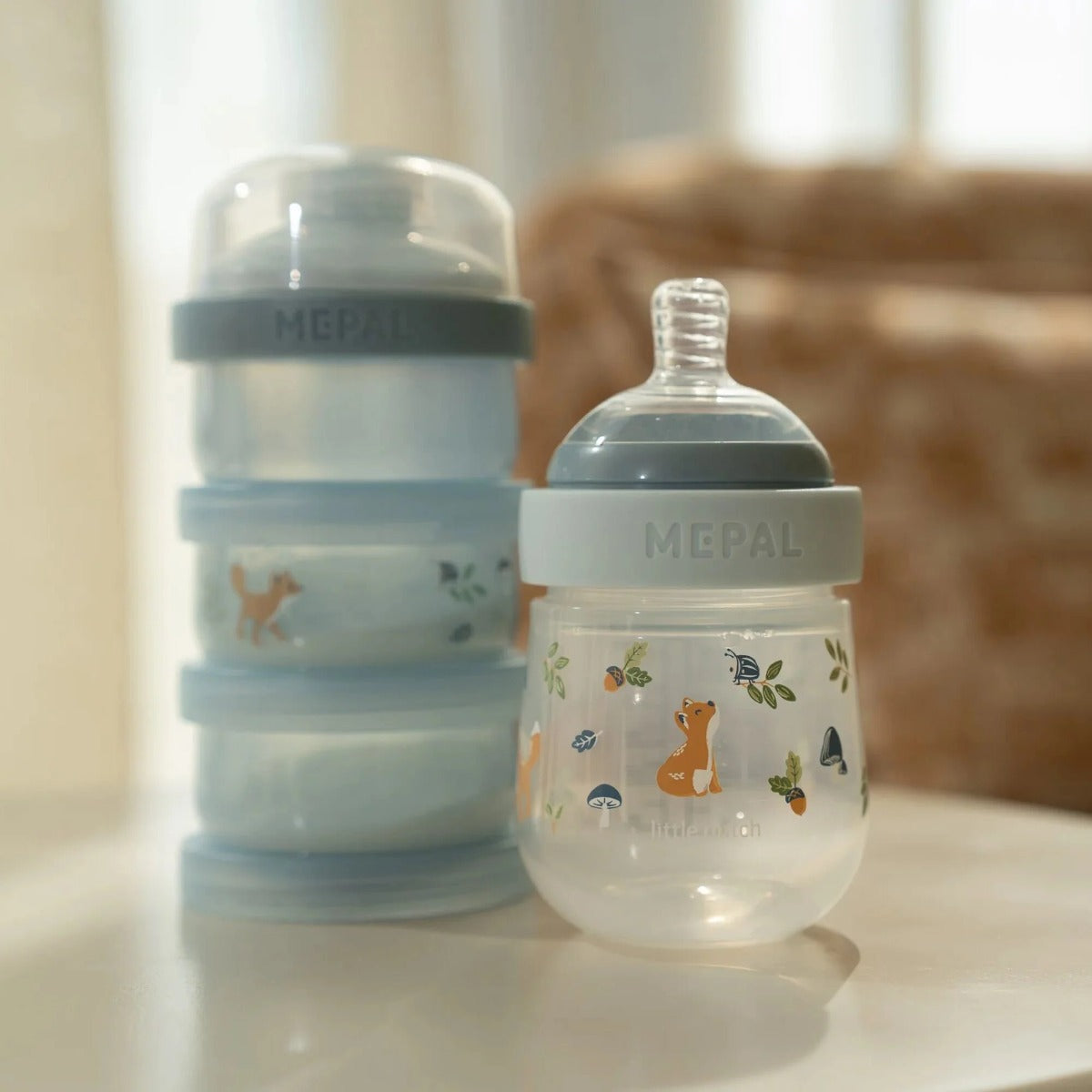 Little Dutch Mepal biberon 165 ml cu tetina silicon 0m+ Forest Friends