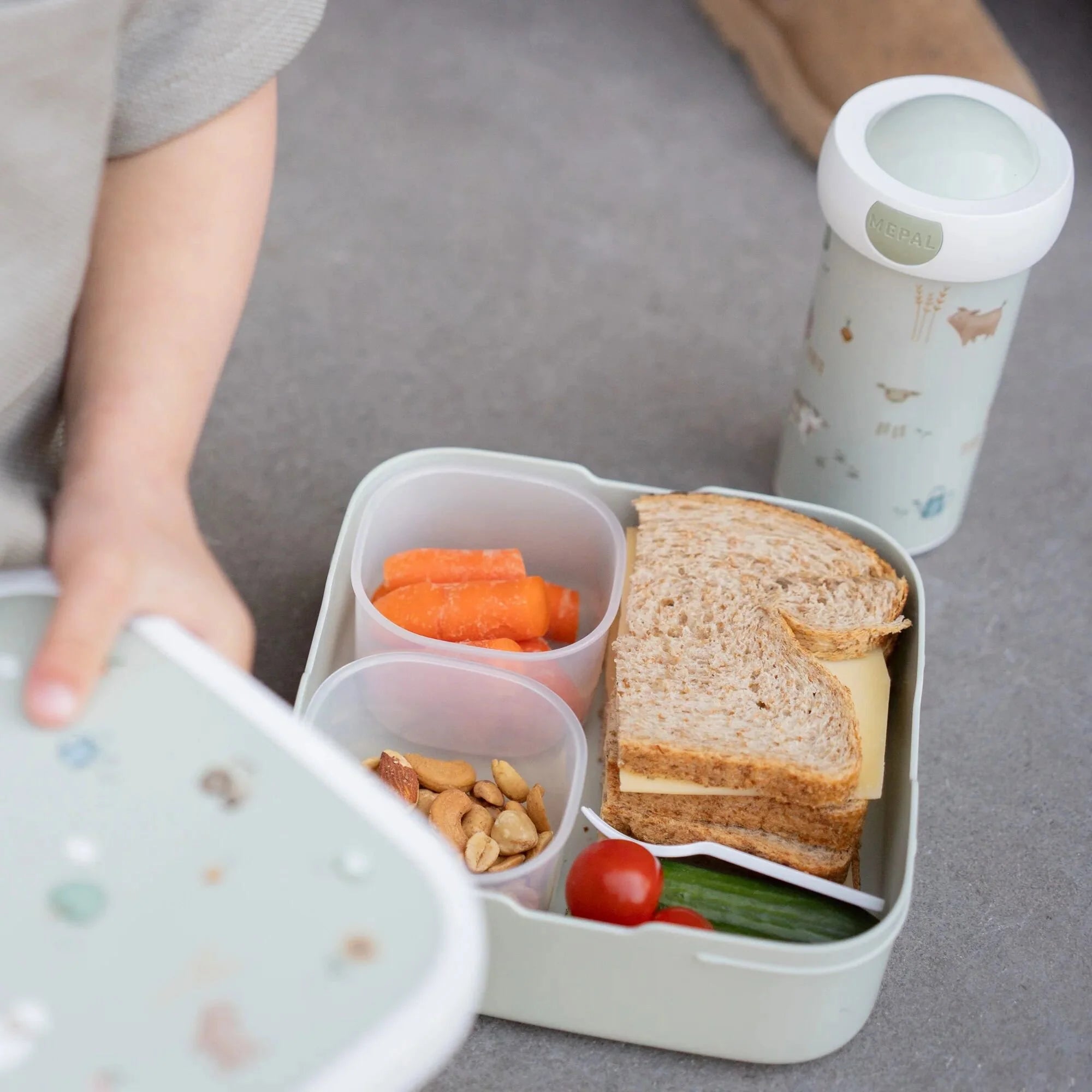 Little Dutch Mepal caserola pranz Bento 3 ani+ Little Farm Green