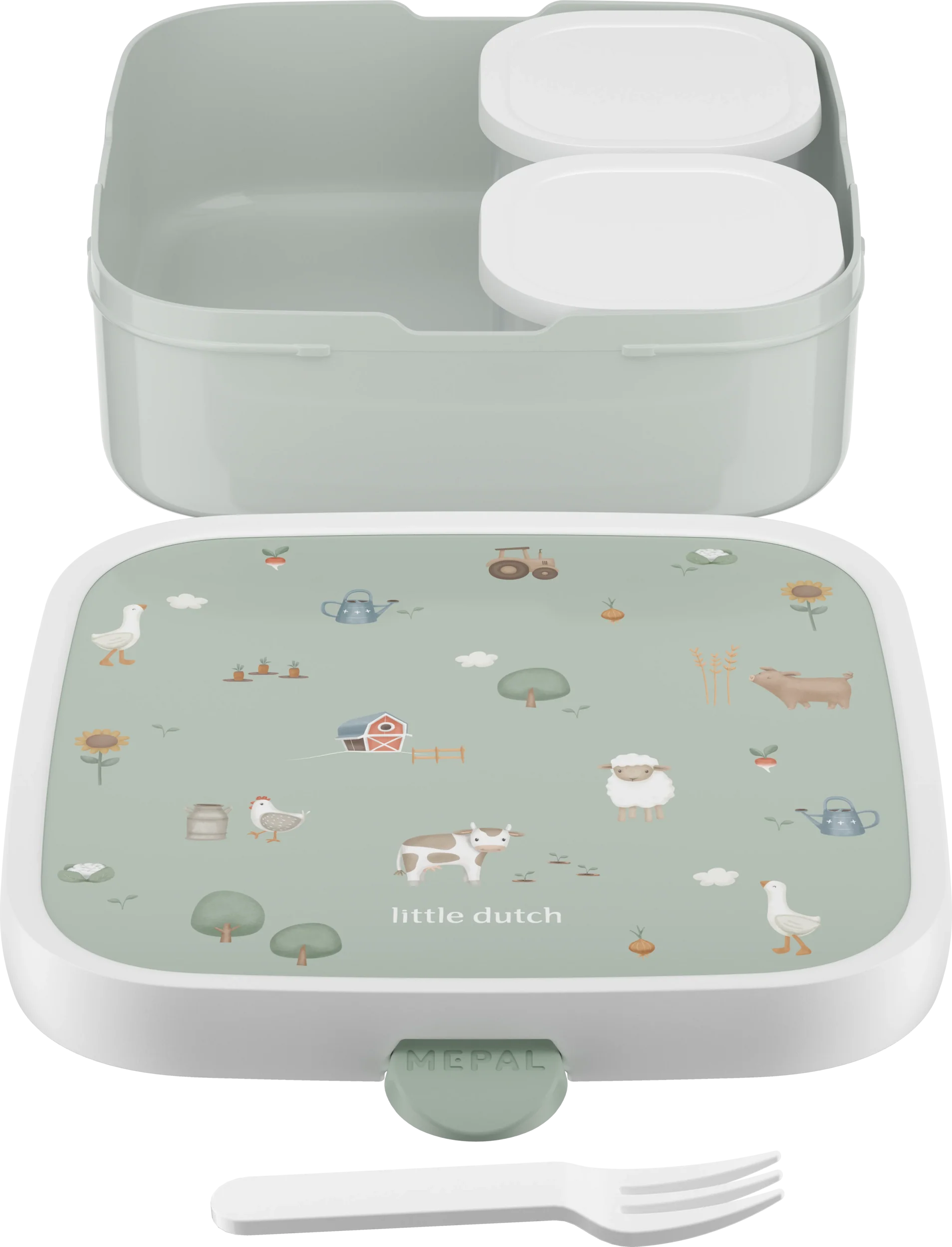 Little Dutch Mepal caserola pranz Bento 3 ani+ Little Farm Green