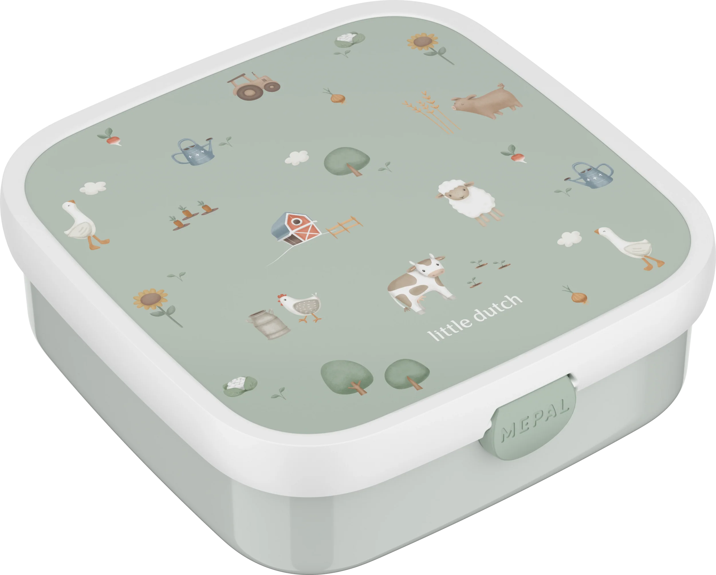 Little Dutch Mepal caserola pranz Bento 3 ani+ Little Farm Green