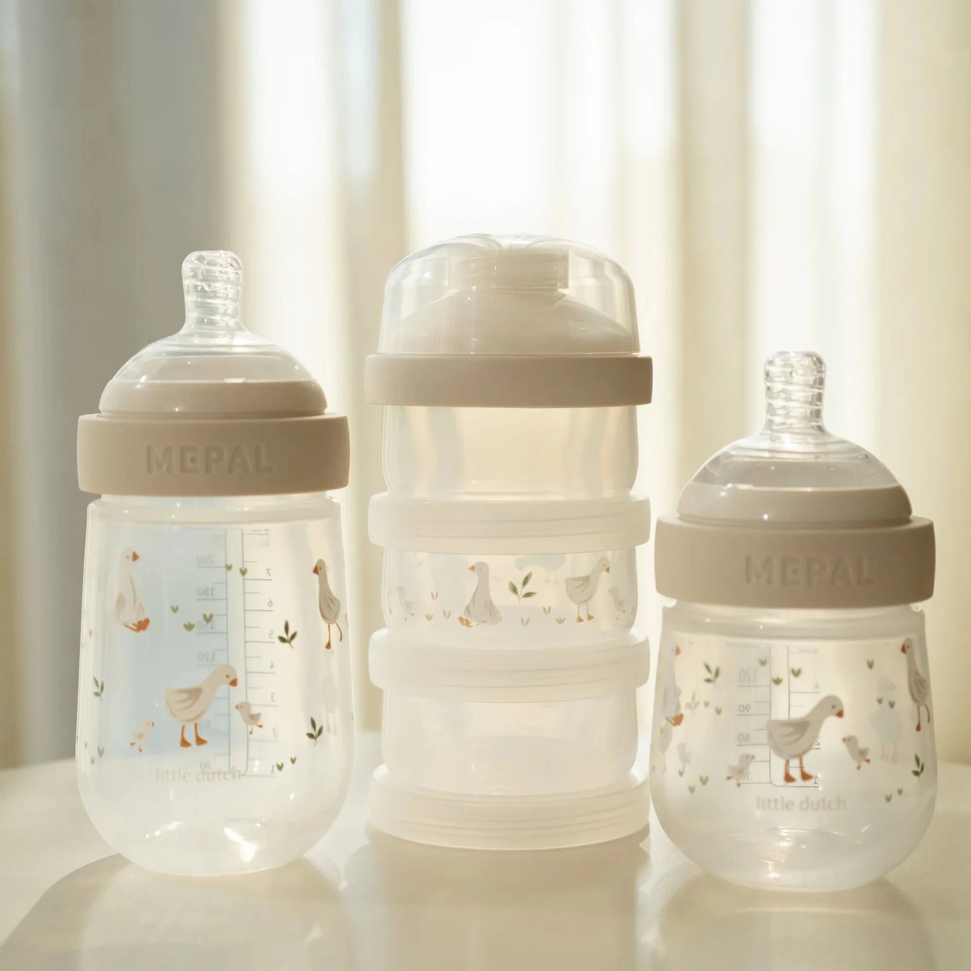 Little Dutch Mepal recipiente stivuibile pentru mancarea si lapte praf 0m+ Little Goose Imagine secundară a produsului